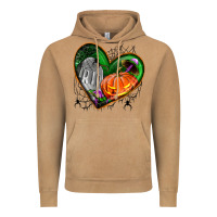 Halloween Heart With Pumpkin Vintage Hoodie | Teevron