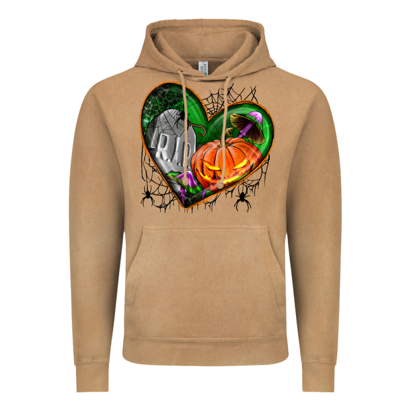 Halloween Heart With Pumpkin Vintage Hoodie by BundleAndBundleShop | Teevron
