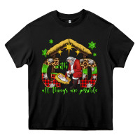 Black with god all things are possible santa baby jesus Heavy Core Tee - Jasminsmagicworld