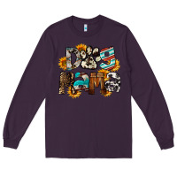Plum Dog Mama Long Sleeve Tee - FaDigitalArtStudio