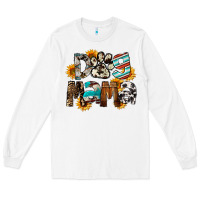 White Dog Mama Long Sleeve Tee - FaDigitalArtStudio