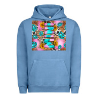 Pigment Pebble Blue western mini Urban Hoodie - RanaPortraitStore