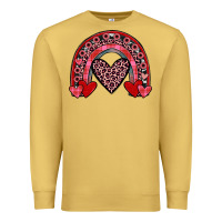 Antique Gold valentines heart rainbow Premium Sweatshirt - JahusDesignShop
