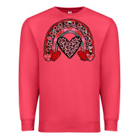 Cardinal valentines heart rainbow Premium Sweatshirt - JahusDesignShop