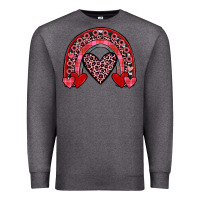 Charcoal Heather valentines heart rainbow Premium Sweatshirt - JahusDesignShop