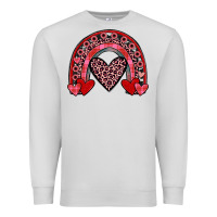 Dove Grey valentines heart rainbow Premium Sweatshirt - JahusDesignShop