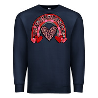 Navy valentines heart rainbow Premium Sweatshirt - JahusDesignShop
