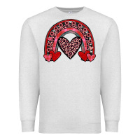 Oatmeal Heather valentines heart rainbow Premium Sweatshirt - JahusDesignShop
