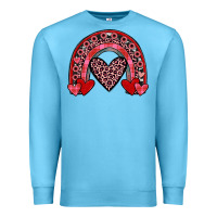 Ocean Blue valentines heart rainbow Premium Sweatshirt - JahusDesignShop