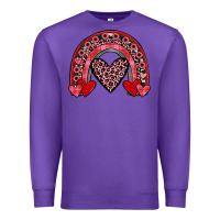 Purple valentines heart rainbow Premium Sweatshirt - JahusDesignShop