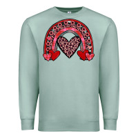 Seafoam valentines heart rainbow Premium Sweatshirt - JahusDesignShop