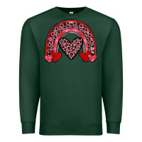 Sports Green valentines heart rainbow Premium Sweatshirt - JahusDesignShop