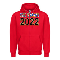 Red senior volleyball Zipper Hoodie - AdoDesignShop