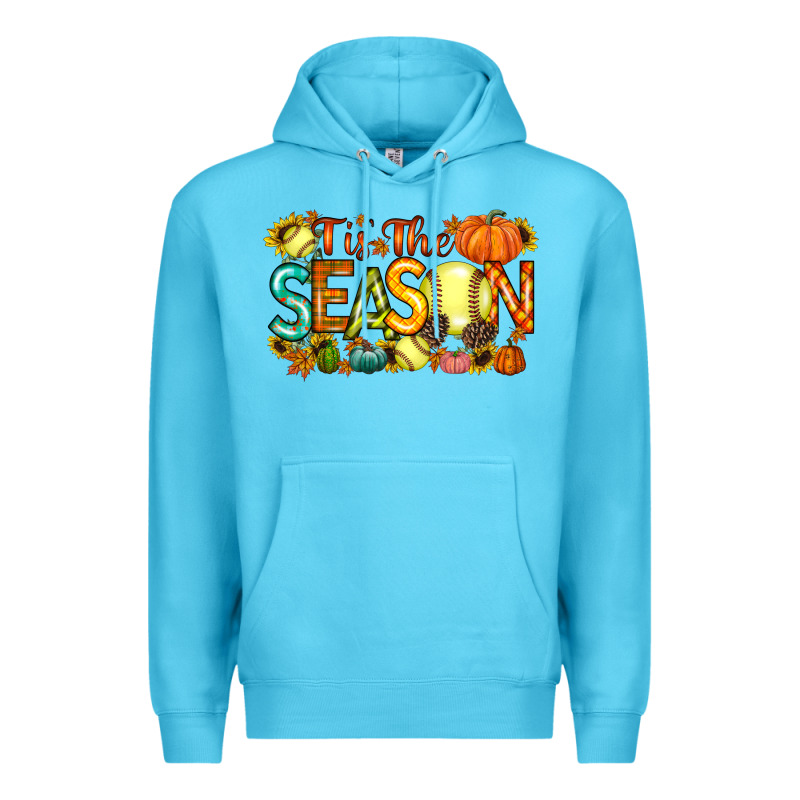 Tis The Season Softball Premium Hoodie by RacoonDesign | Teevron