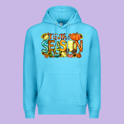 Tis The Season Softball Premium Hoodie Designed By Racoondesign