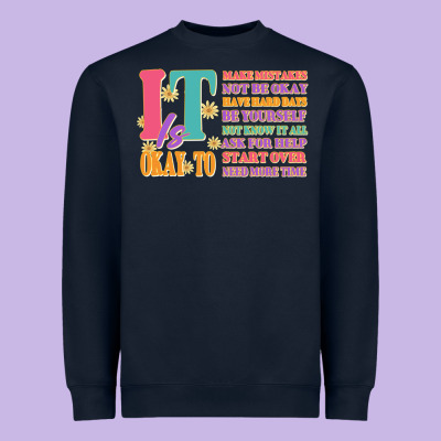It Is Okay To Heavyweight Sweatshirt Designed By Jahusdesignshop