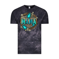 Cloud Black Mama with gemstone leopard Mother's Day Vintage Tee - FaDigitalArtStudio