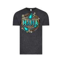 Vintage Black Mama with gemstone leopard Mother's Day Vintage Tee - FaDigitalArtStudio