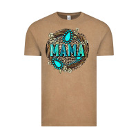 Vintage Coffee Mama with gemstone leopard Mother's Day Vintage Tee - FaDigitalArtStudio