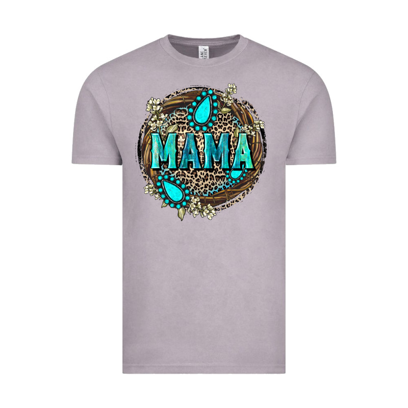 Mama With Gemstone Leopard Mother's Day Vintage Tee by FaDigitalArtStudio | Teevron