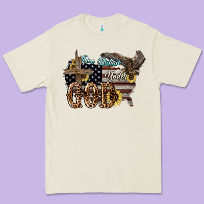 One Nation Under God 4th Of July Premium Tee Designed By Howdyjamesfarm
