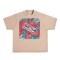 Burro cosmetic fake eyelashes and butterfly with leopard seamless pattern bb Urban Heavy Tee - BundleAndBundleShop
