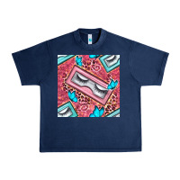 Cosmetic Fake Eyelashes And Butterfly With Leopard Seamless Pattern Bb Urban Heavy Tee | Teevron