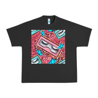 Pigment Black cosmetic fake eyelashes and butterfly with leopard seamless pattern bb Urban Heavy Tee - BundleAndBundleShop