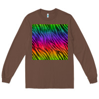 Chestnut colorful zebra seamless pattern Long Sleeve Tee - BundleAndBundleShop