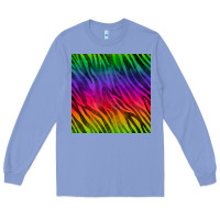 Colony Blue colorful zebra seamless pattern Long Sleeve Tee - BundleAndBundleShop