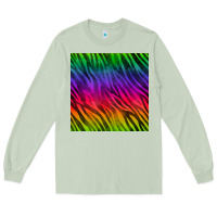 Matcha colorful zebra seamless pattern Long Sleeve Tee - BundleAndBundleShop