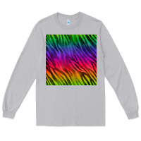 Moon Dust colorful zebra seamless pattern Long Sleeve Tee - BundleAndBundleShop