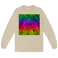 Colorful Zebra Seamless Pattern Long Sleeve Tee | Teevron