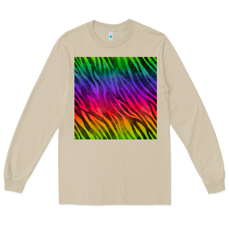 Colorful Zebra Seamless Pattern Long Sleeve Tee by BundleAndBundleShop | Teevron