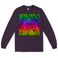 Plum colorful zebra seamless pattern Long Sleeve Tee - BundleAndBundleShop