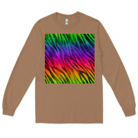 Toasted Coconut colorful zebra seamless pattern Long Sleeve Tee - BundleAndBundleShop