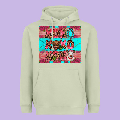 Xoxo Calf Heifer Heavyweight Hoodie Designed By Jahusdesignshop