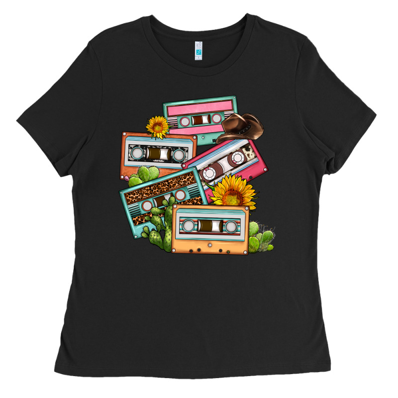90s Country Caassette Tapes Ladies Tee by OliviaCreatesArt | Teevron