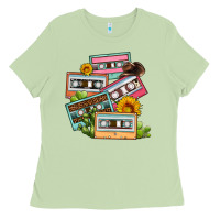 Matcha 90s country caassette tapes Ladies Tee - OliviaCreatesArt