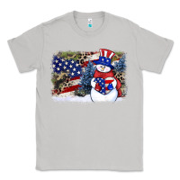 Moon Dust Patriotic snowman background 4th of july Classic Tee - HowdyJamesFarm