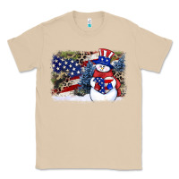 Mushroom Patriotic snowman background 4th of july Classic Tee - HowdyJamesFarm