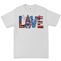 Dove Grey 4th Of July love gnome Premium Tee - HowdyJamesFarm