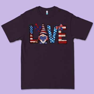 4th Of July Love Gnome Premium Tee Designed By Howdyjamesfarm
