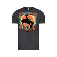 Vintage Black American rodeo Vintage Tee - FaDigitalArtStudio