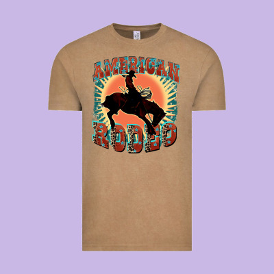 American Rodeo Vintage Tee Designed By Fadigitalartstudio