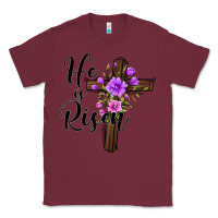 Burgundy he is risen matthew 28 6 Classic Tee - Jasminsmagicworld