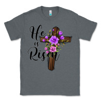 Charcoal Heather he is risen matthew 28 6 Classic Tee - Jasminsmagicworld
