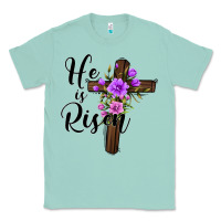 Seafoam he is risen matthew 28 6 Classic Tee - Jasminsmagicworld
