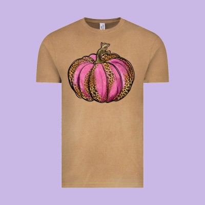 Leopard Cancer Pumpkin Vintage Tee Designed By Ranaportraitstore