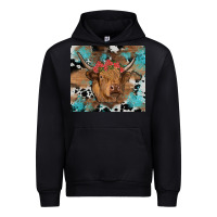 Black western roses cow Urban Hoodie - RanaPortraitStore